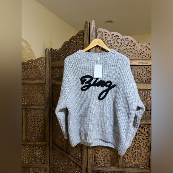 NWT NEW Anine Bing Sydney Crew Sweater Signature - Picture 2 of 4